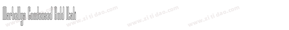 Marbellya Condensed Bold Italic字体转换